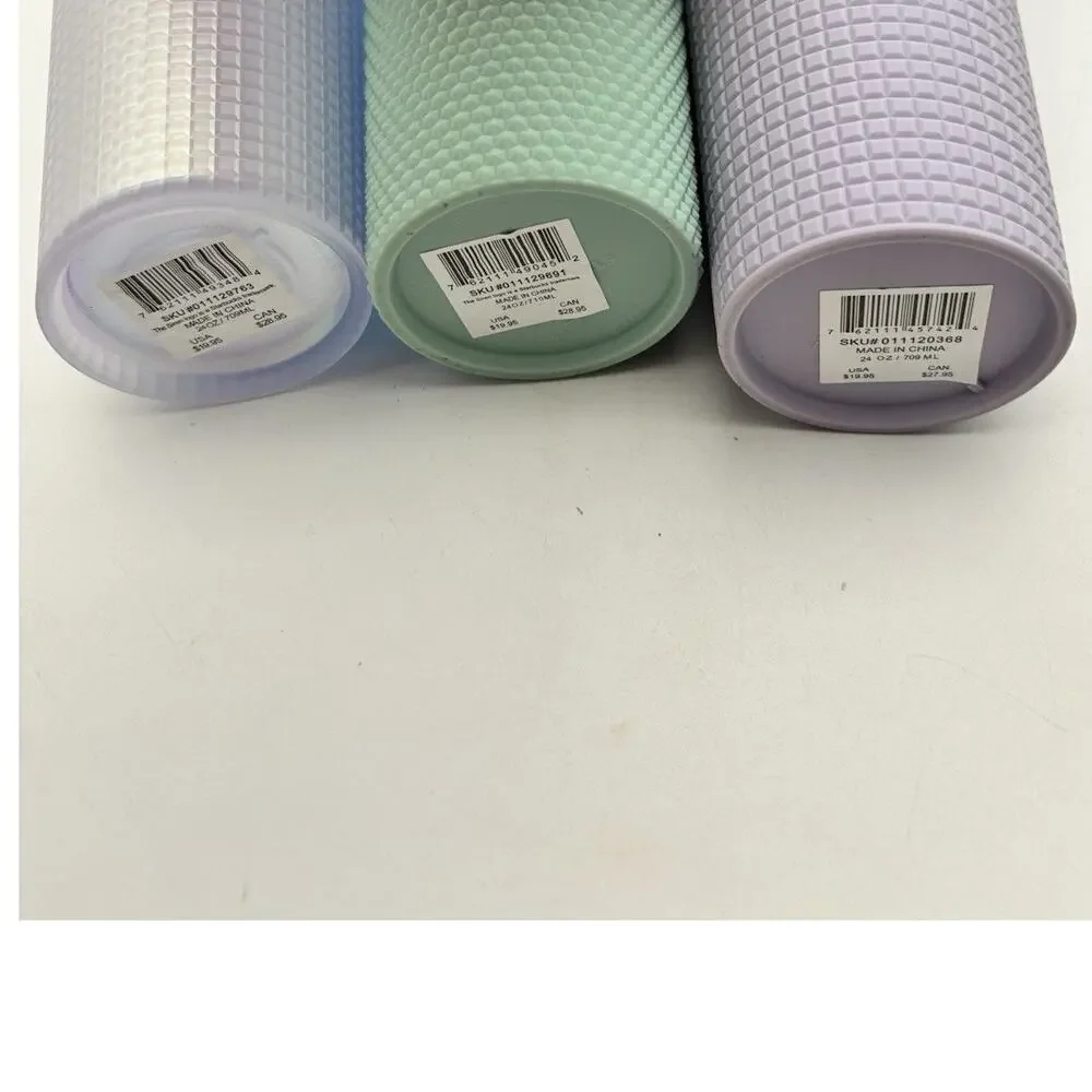 New Starbucks 24oz Tumbler Cups With Straws Lot Of 3 New With Tags